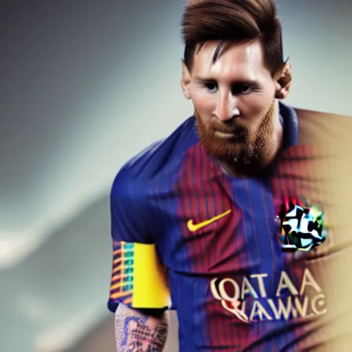 Prompt: Messi as cyborg, cyborg, ultra realistic, detailed, 4K, unreal engine,