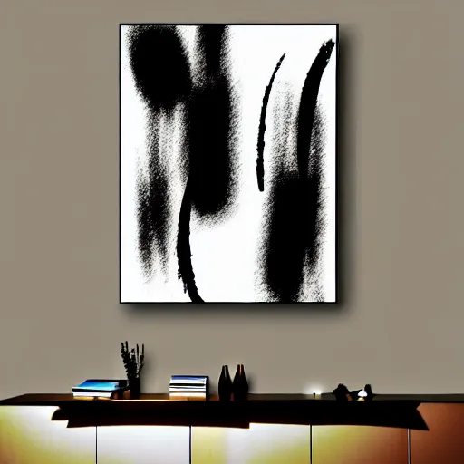 Image similar to zen ink abstract modern art