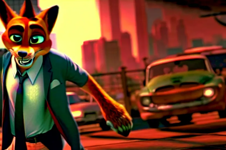 prompthunt: max payne 4 set in zootopia