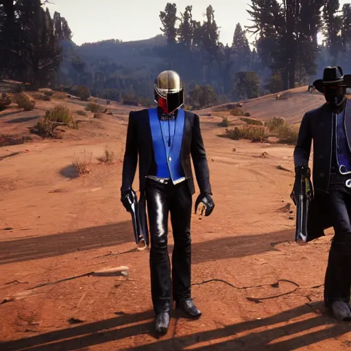 Prompt: Daft Punk in Red Dead Redemption 2