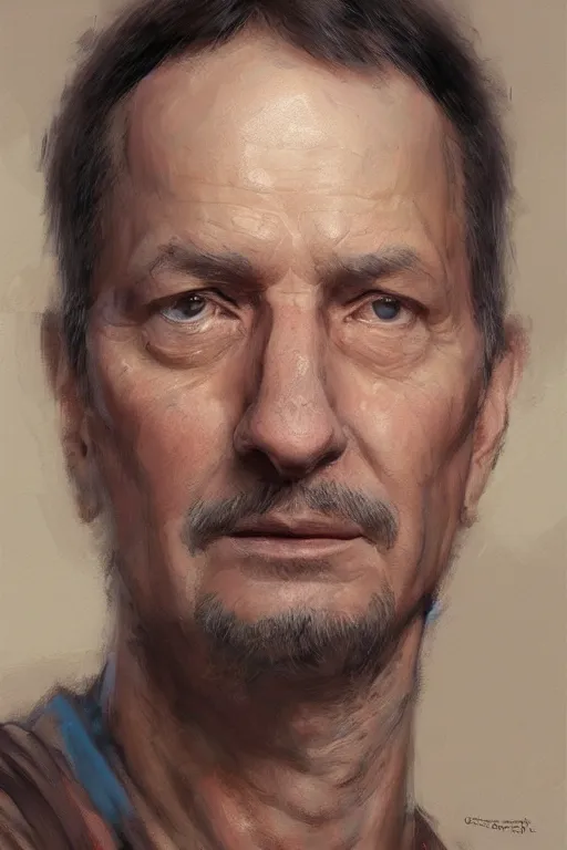 Prompt: Traian Basescu, closeup character portrait art by Donato Giancola, Craig Mullins, digital art, trending on artstation