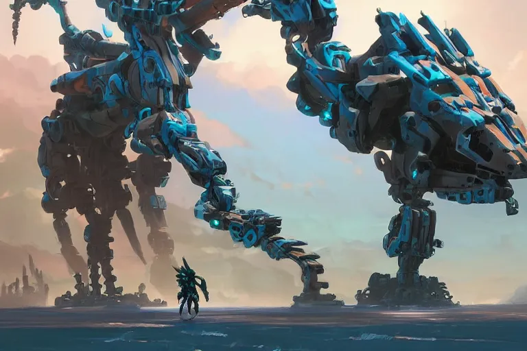 Image similar to longleg machine mecha animal beast robot of horizon forbidden west horizon zero dawn bioluminiscence, behance hd by jesper ejsing, by rhads, makoto shinkai and lois van baarle, ilya kuvshinov, rossdraws global illumination