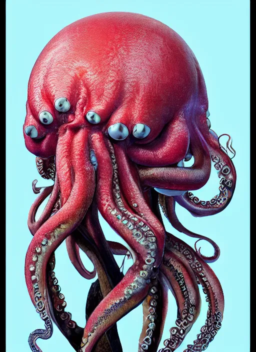 Image similar to 3 0 0 0 ( dr. john a. zoidberg ), with octopus tenticles face portrait photography feroflex photorealistic studio lighting ektachrome detailed intricate face details, ultradetails, beautiful face, realistic shaded perfect face, extremely fine details, artstation