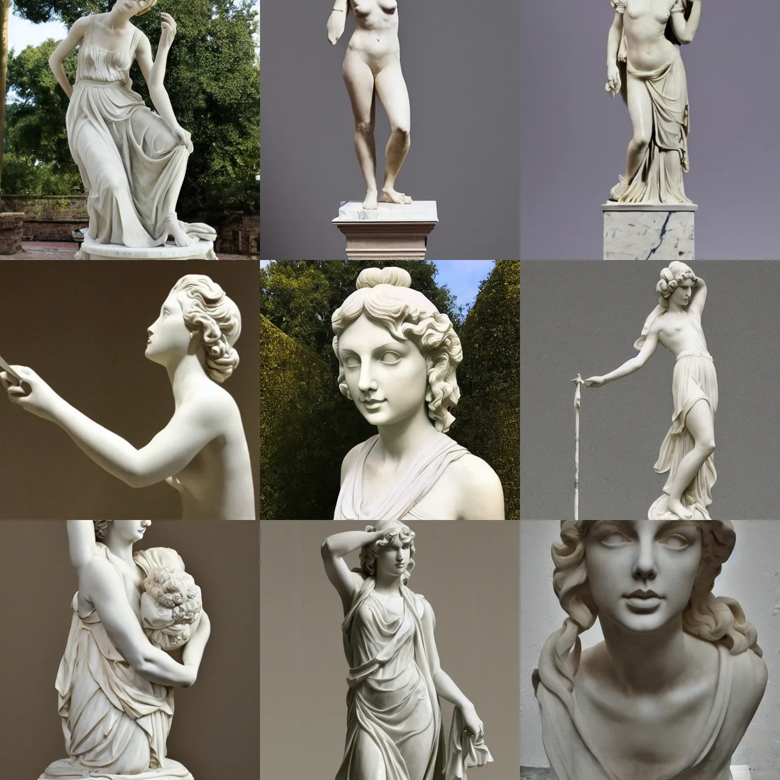 Prompt: taylor swift, classical marble statue