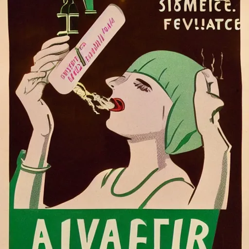 Prompt: year 1 9 2 8 health advice poster for influenza. mint green and gold