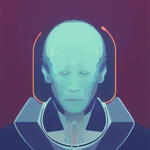 Prompt: a person thinking, brain, thoughts, james gilleard, portrait, moebius, print, game art, concept art