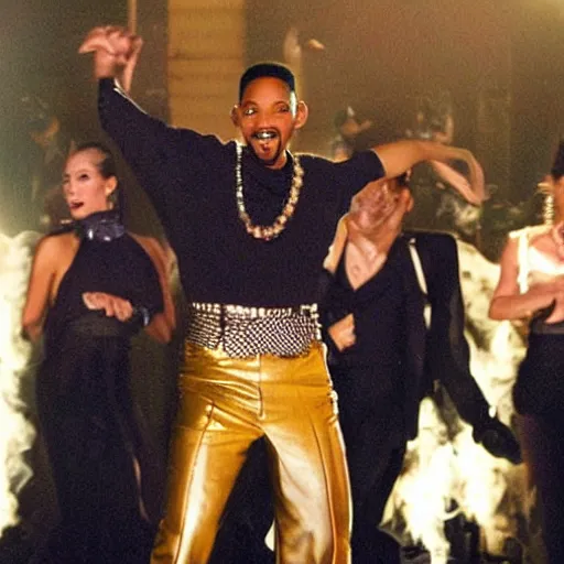 Image similar to Will Smith is dancing in a cabaret