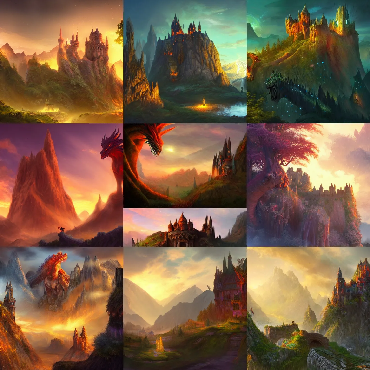 a beautiful magical fantasy landscape with a glorious | Stable ...