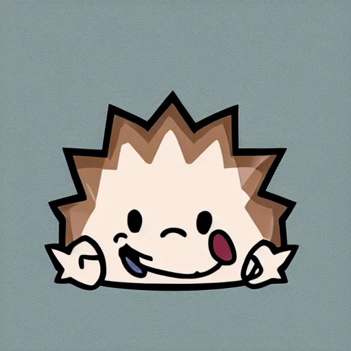 Image similar to cute hedgehog emote twitch waving lineart