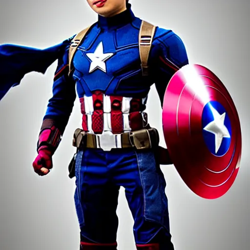 Prompt: hiro hamada as captain america