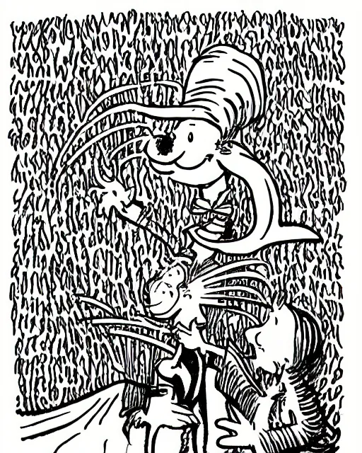 Image similar to an illustration by Dr. Seuss