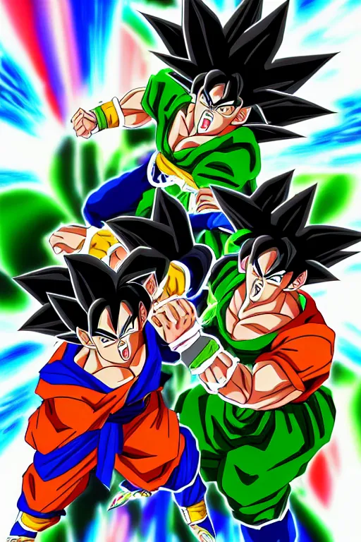 Image similar to goku vs broly, ultra detailed, digital art, 8 k, characters, realistic, hyperrealistic