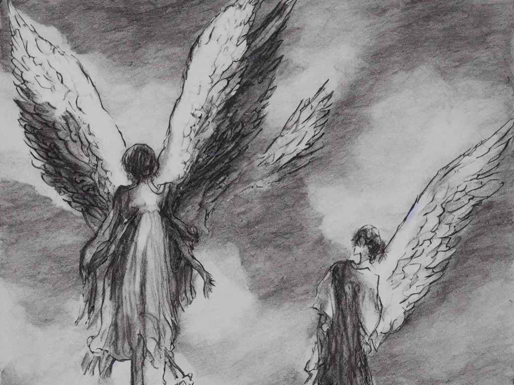 Tired Guardian Angel | Angel sketch, Cool pencil drawings, Tattoo design  book