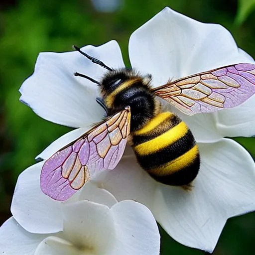 Image similar to photo of a hybrid between a bee and a unicorn