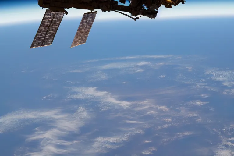 Image similar to photo of sun on earth horizon from the international space station