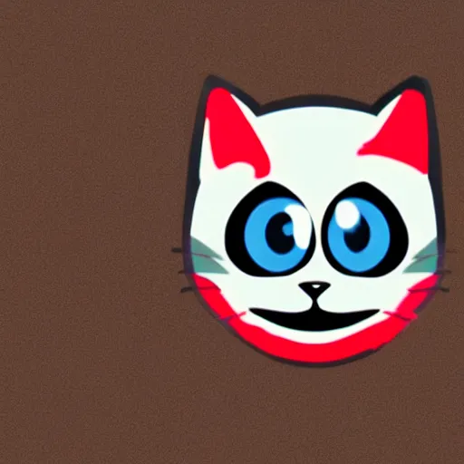 Image similar to pixar animation of a logo shaped like a cat head