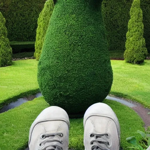 Image similar to topiary shaped like a shoe