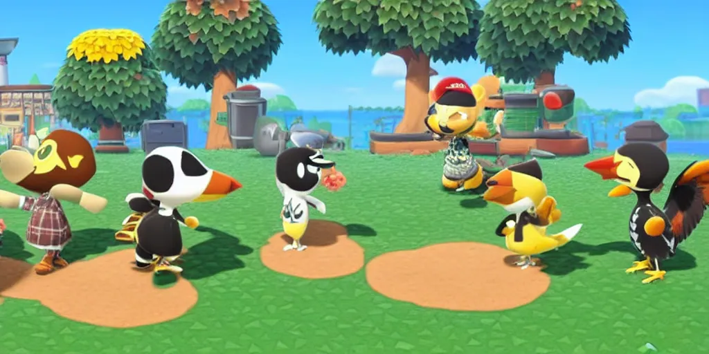 Image similar to herky the hawk in animal crossing new horizons