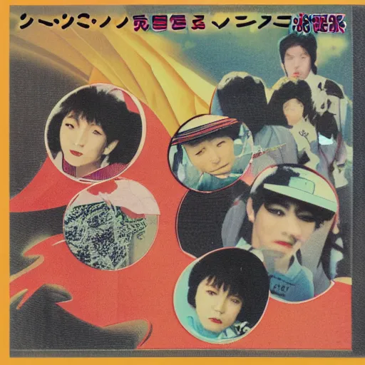 Prompt: japanese style 1 9 8 0 s cd cover