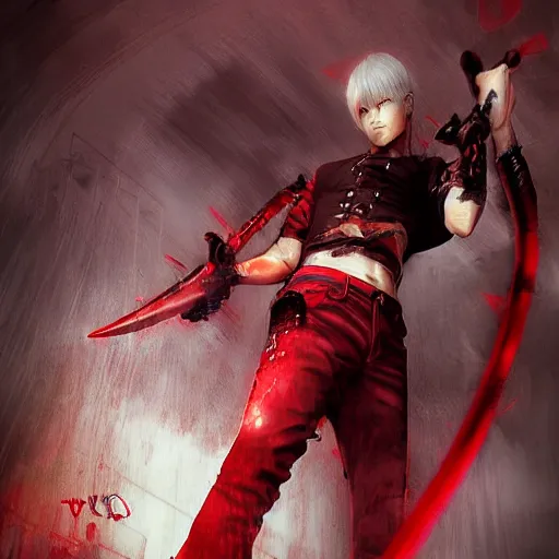 Prompt: devil never cry by wlop