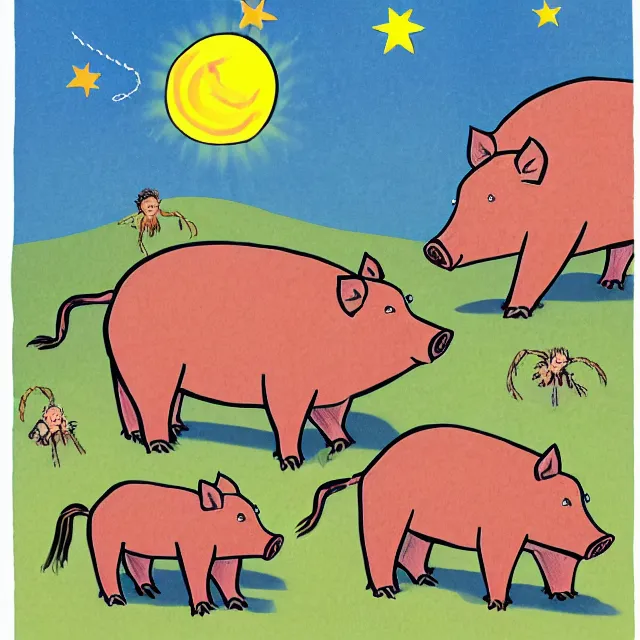 Prompt: children's book cover illustration for the boarenstain boars