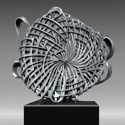 Prompt: fractal steel sculpture design visually stunning, cinematic, ultra realistic, hyper realism, 1 2 k, epic