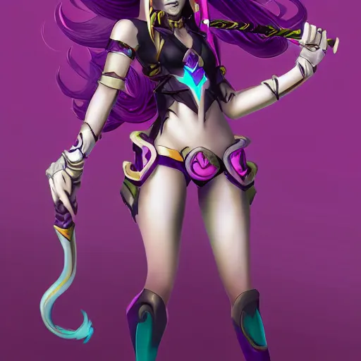 Image similar to illustration of Arcane Jinx, in the style of Arcane, league of legends, trending on artstation by Jerry Loh