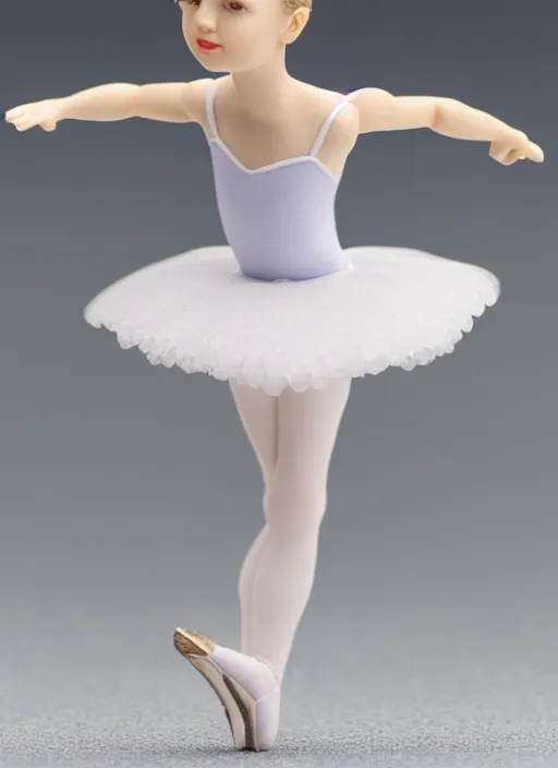 Prompt: Product Introduction Photos, 4K, Long view, Full body, 80mm resin detailed miniature of a Ballerina Girl