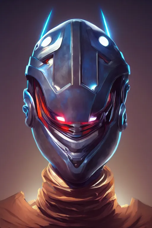 Image similar to epic mask helmet robot ninja portrait stylized as fornite style game design fanart by concept artist gervasio canda, behance hd by jesper ejsing, by rhads, makoto shinkai and lois van baarle, ilya kuvshinov, rossdraws global illumination radiating a glowing aura global illumination ray tracing hdr render in unreal engine 5