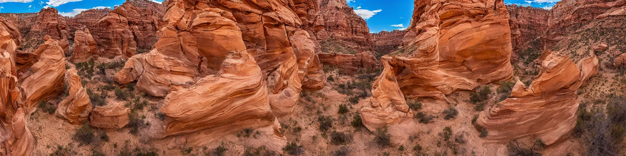 Image similar to panorama view of Golden Cathedral in Neon Canyon, Escalante National Park, Utah, 360*