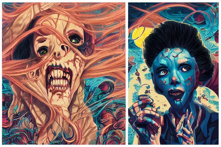 Image similar to night of the living dead, tristan eaton, victo ngai, artgerm, rhads, ross draws