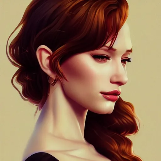 Image similar to a beautiful gina gershon christina hendricks kat dennings dolly parton instagram model by wlop and ilya kuvshinov and artgerm, symmetrical eyes, aesthetic, gorgeous, stunning, alluring, attractive, artstation, deviantart, pinterest, digital art