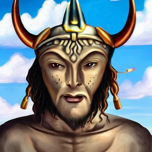 Image similar to i wonder if i dreamt of anu, the head sky god aka the bull of heaven. i totally forgot about him until i looked up the dream meaning