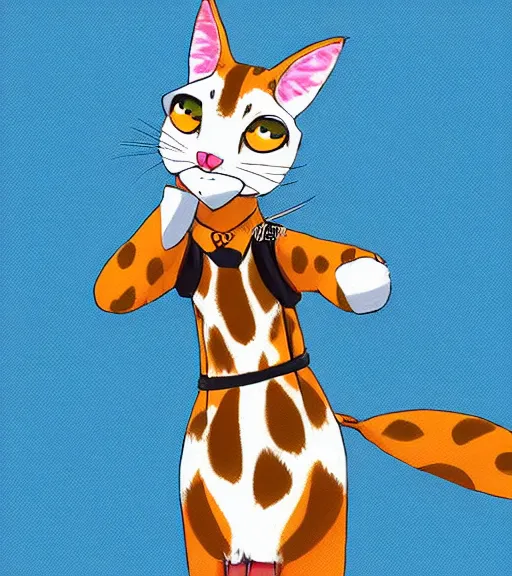 Prompt: serval from kemono friends, kemono furenzu, high quality, digital painting