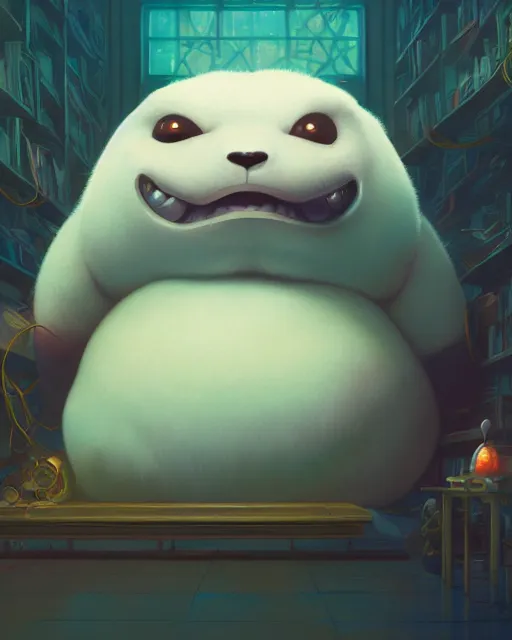 Image similar to highly detailed surreal vfx portrait of snorlax, stephen bliss, unreal engine, greg rutkowski, loish, rhads, beeple, makoto shinkai and lois van baarle, ilya kuvshinov, rossdraws, tom bagshaw, alphonse mucha, global illumination, detailed and intricate environment