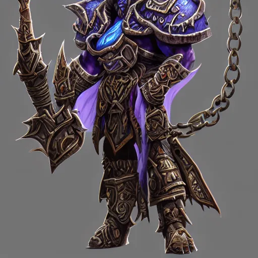 Image similar to kel'thuzad, world of warcraft, artstation, extremely detailed, 8 k, high quality, beatufil painting, chains