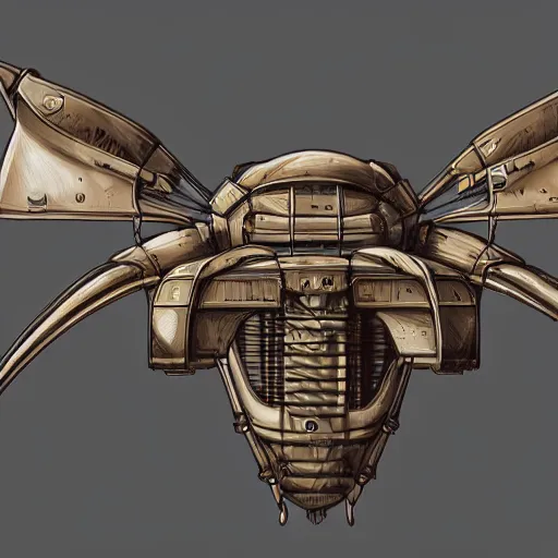 Prompt: steampunk scifi tech hardsurface shaped like a moth, form exploration, big medium small, artstation, colored marker, syd mead, hr giger, concept art