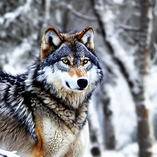 Image similar to grey wolf at snowy jungle