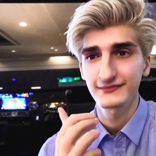 Image similar to really handsome gigachad xqc gambling : : realistic : : 1 dslr : : 1 - - quality 2