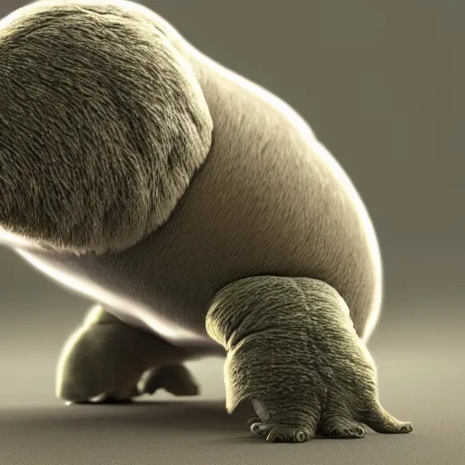 Image similar to Large tardigrade with fur, highly detailed, 8k