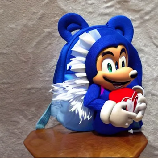 Image similar to a backpack embroidery Barack Obama sonic the hedgehog super Mario