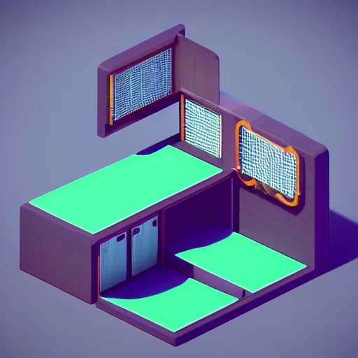 Image similar to isometric, c 4 d style, octane render