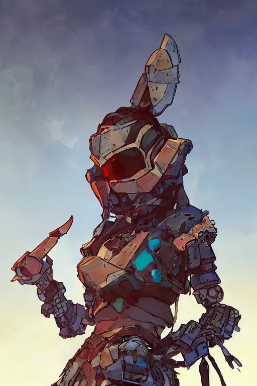 Image similar to combination suit armor aloy horizon forbidden west horizon zero dawn robot ninja mask helmet backpack tribal, art gta 5 comics, official fanart behance hd artstation by jesper ejsing, by rhads, makoto shinkai and lois van baarle, ilya kuvshinov, ossdraws radiating a glowing aura cgi rtx 2 0 2 2