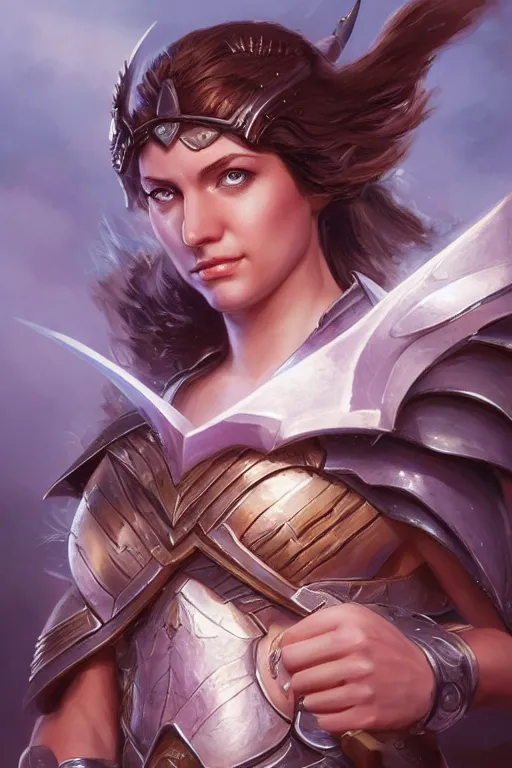 Image similar to amazon valkyrie athena, d & d, fantasy, portrait, highly detailed, headshot, digital painting, trending on artstation, concept art, sharp focus, illustration, art by artgerm and greg rutkowski and magali villeneuve