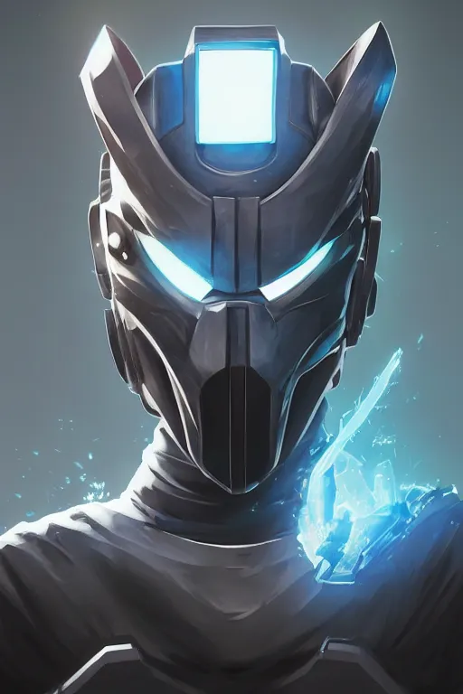 Image similar to epic mask helmet robot ninja portrait stylized as fornite style game design fanart by concept artist gervasio canda, behance hd by jesper ejsing, by rhads, makoto shinkai and lois van baarle, ilya kuvshinov, rossdraws global illumination radiating a glowing aura global illumination ray tracing hdr render in unreal engine 5