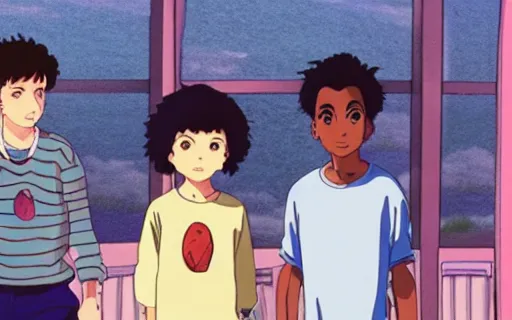 Prompt: a still of playboi carti in a studio ghibli film