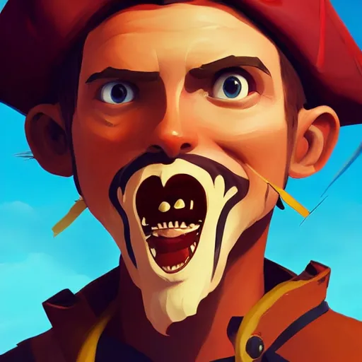 Image similar to painting jack the pirate on sea of thieves game avatar hero smooth face median photoshop filter cutout vector behance hd by jesper ejsing, by rhads, makoto shinkai and lois van baarle, ilya kuvshinov, rossdraws, illustration, art by ilya kuvshinov and gustav klimt