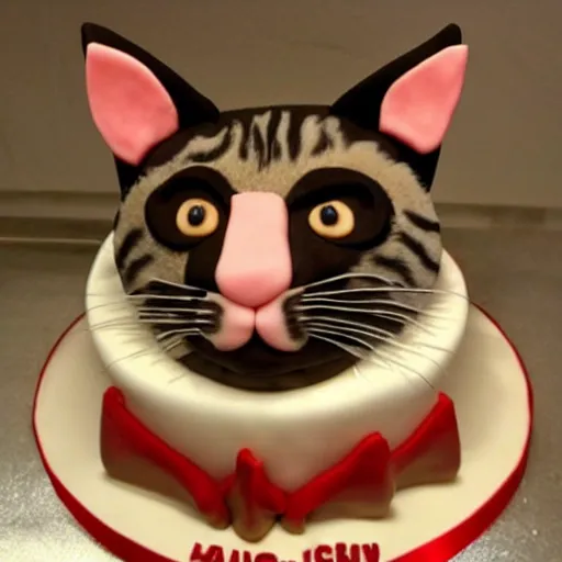 Image similar to a a cake that looks like a real cat