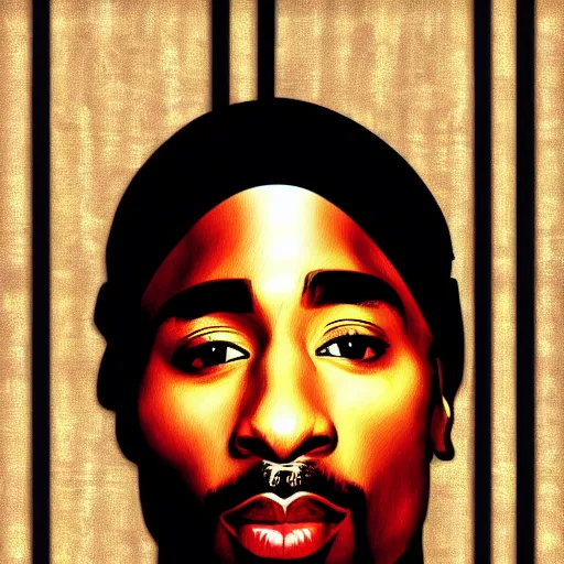 Image similar to tupac digital art