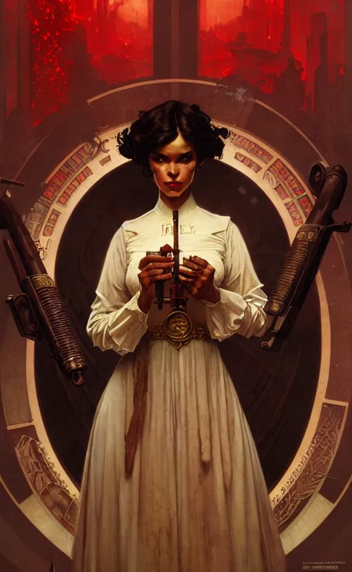 Image similar to karl marx 6 6 6 gorgeous lighting by weta studio, mucha, bautista and norman rockwell and greg rutkowski and tom bagshaw and james gurney and lucasfilm